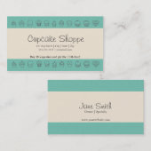 Fidélité Cupcake Loyalty Carte de visite Punch Card (Devant / Derrière)