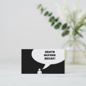 Fidélité décès avant la carte de punch café décaf (Debout devant)
