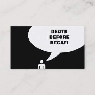 Fidélité décès avant la carte de punch café décaf
