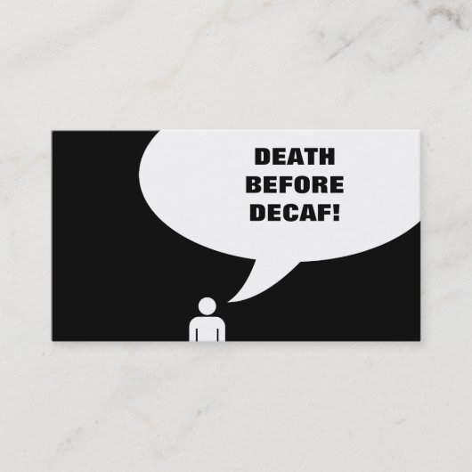 Fidélité décès avant la carte de punch café décaf (Devant)
