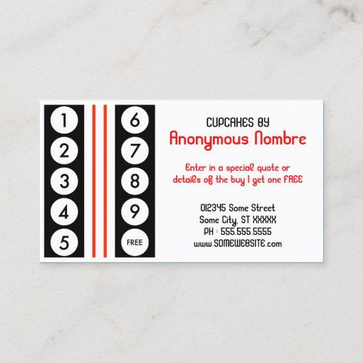 fidélité des clients de cupcakes retro (Dos)