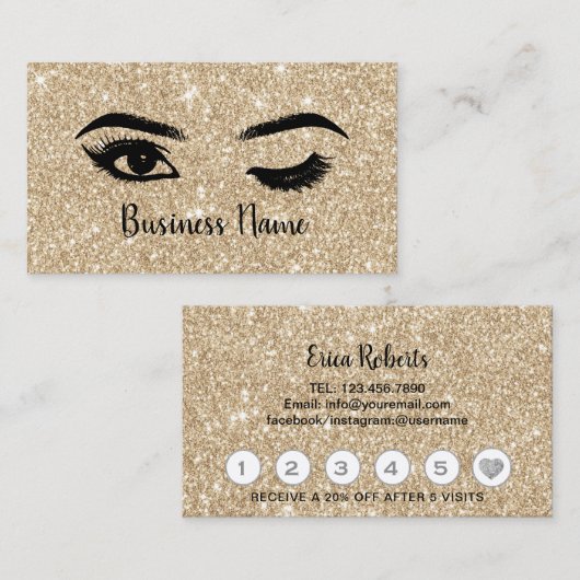 Fidélité d'étincelle d'or d'oeil de clin d'oeil de (Devant / Derrière)