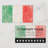 Fidélité drapeau de la carte punch italienne (Devant / Derrière)