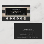 Fidélité du client 6 poinçons Gold et Black (Devant / Derrière)