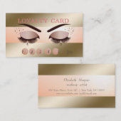 Fidélité Elégant Cool moderne Faux Lashes Lashes Carte de f (Devant / Derrière)