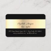 Fidélité Elégant Design Moderne, Or, Noir, Carte de fidélit (Dos)