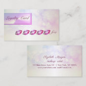 Fidélité Elégant moderne, Bokeh, Lèvres Glitterie Carte de (Devant / Derrière)