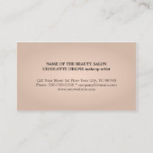 Fidélité Elégant Texture Rose Beauté Salon Carte de fidélit (Dos)