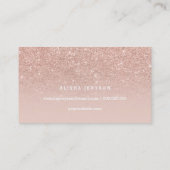 Fidélité élégante typographie blush rose or carte de fidéli (Dos)