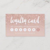Fidélité élégante typographie blush rose or carte de fidéli (Devant)