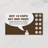 Fidélité espresso vous-même carte de punch café (Dos)