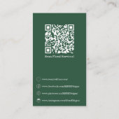 Fidélité Floral Services fleuriste Vert Carte de visite bla (Dos)