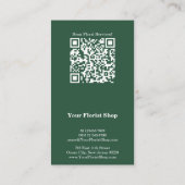 Fidélité Floral Services fleuriste Vert Carte de visite bla (Dos)