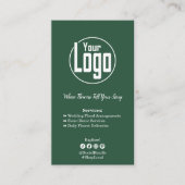 Fidélité Floral Services fleuriste Vert Carte de visite bla (Devant)