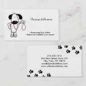 Fidélité Funny Carte de visite de marche chien (Devant / Derrière)