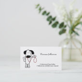 Fidélité Funny Carte de visite de marche chien (Debout devant)