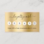 Fidélité Gold qr code logo d'entreprise 5 visite carte de f (Devant)