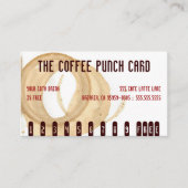 Fidélité La carte perforée de tache de café (Devant)