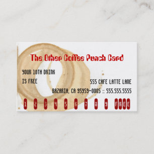Fidélité L'Autre Carte de Pointage de Café