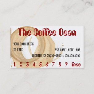 Fidélité L'Autre Carte de Pointage de Café