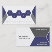 Fidélité Le client de station de lavage récompense le carte (Devant / Derrière)