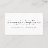 Fidélité Logo de la coupe à vapeur Boisson Punch / Carte de (Dos)