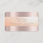 Fidélité Maquillage Or Rose moderne, Faux Lashes Carte de f (Dos)