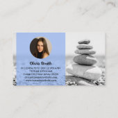 Fidélité Massage Professionnel Carte de visite Bleu Avec Ph (Dos)