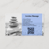 Fidélité Massage Professionnel Carte de visite Bleu Avec Ph (Devant)