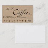Fidélité Métier de faux de carte perforée de café de (Devant / Derrière)