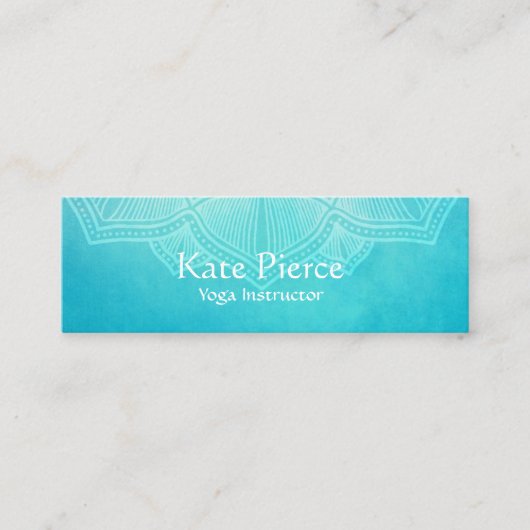 Fidélité Mini carte de visite mandala turquoise (Devant)