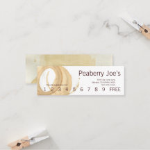 Mini carte perforée de tache de tasse de café