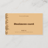 Fidélité Modèle de carte de visite de café botanique rustiq (Dos)