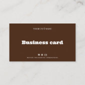 Fidélité Modèle de carte de visite de café moderne gras (Dos)