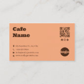 Fidélité Modèle de carte de visite de café moderne gras (Devant)