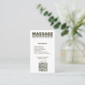 Fidélité Moss Green Massage Therapist Carte de visite (Debout devant)