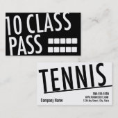 Fidélité Passage de classe du carte de visite 10 de tennis (Devant / Derrière)