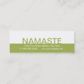 Fidélité Passage de classe du carte de visite 10 de yoga (Dos)