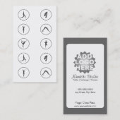 Fidélité Passage de classe du carte de visite 10 de yoga (Devant / Derrière)