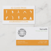 Fidélité Passage de classe du carte de visite 10 de yoga (Devant / Derrière)