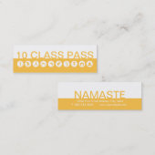 Fidélité Passage de classe du carte de visite 10 de yoga (Devant / Derrière)