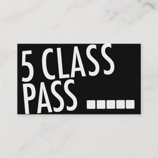 Fidélité Passage de classe du carte de visite 5 de yoga (Devant)