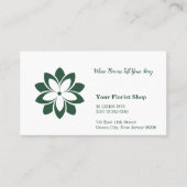 Fidélité Paysage blanc & vert fleuriste Carte de visite (Devant)