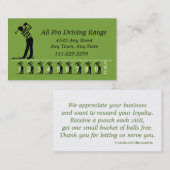 Fidélité Plage de conduite de golf - Carte de perforation d (Devant / Derrière)