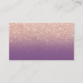 Fidélité Pourpre rose de typographie d'or de carte de (Dos)