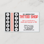 Fidélité rétro carte de timbre de tatouage (Dos)