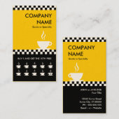 Fidélité rétro carte perforée de contrôleurs de café (Devant / Derrière)