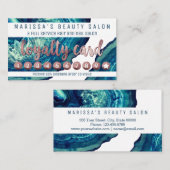 Fidélité rose d'or d'agate de pierre turquoise (Devant / Derrière)