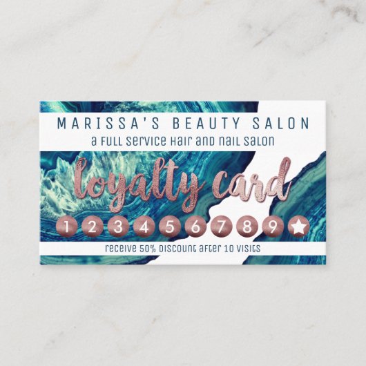 Fidélité rose d'or d'agate de pierre turquoise (Devant)