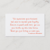 Fidélité Salon de bronzage - Carte de perforation de fidéli (Dos)